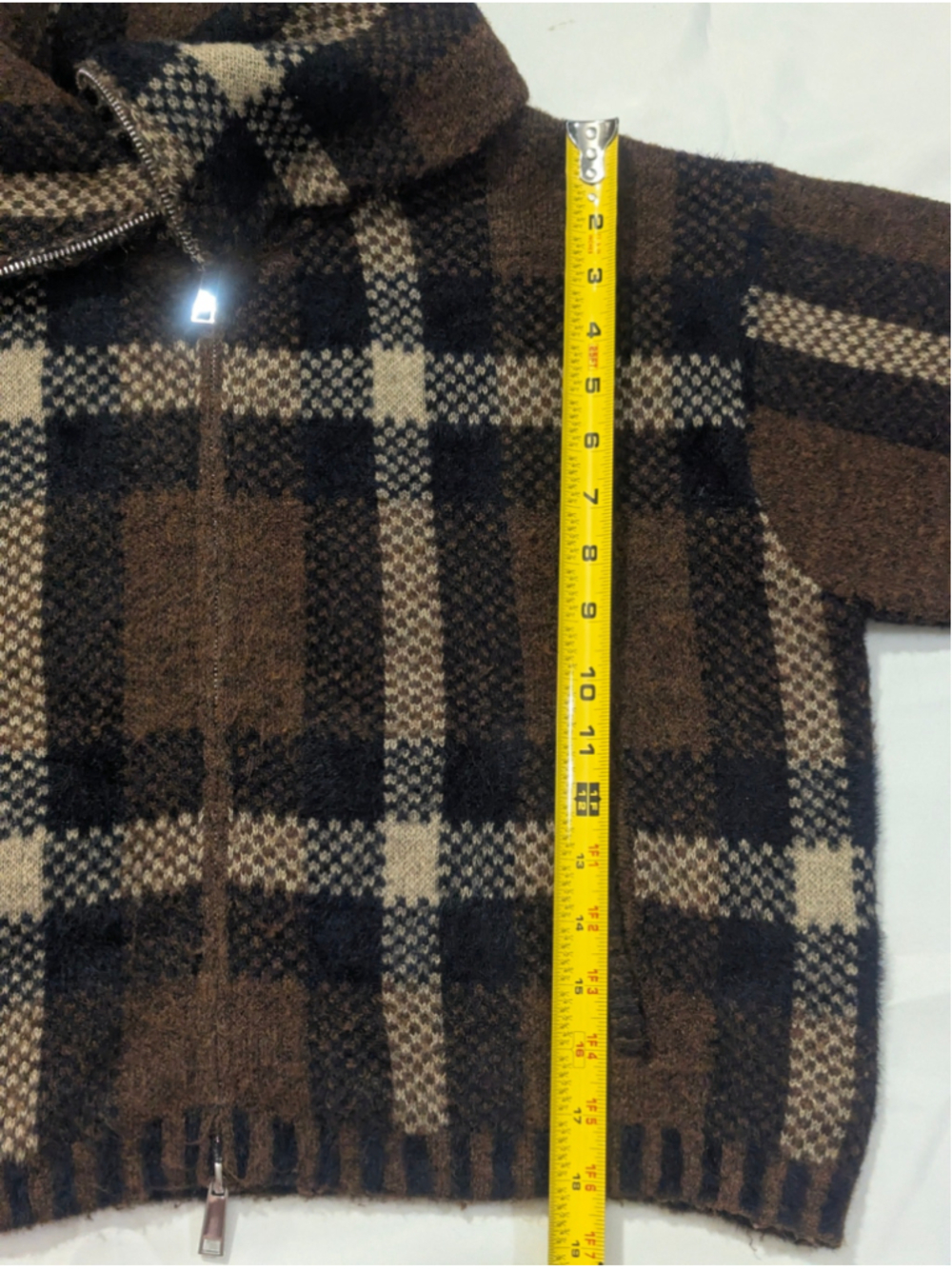 BlankNYC NWT Prep Academy Plaid Full Zip Sweater Jacket Small - Picture 12 of 15